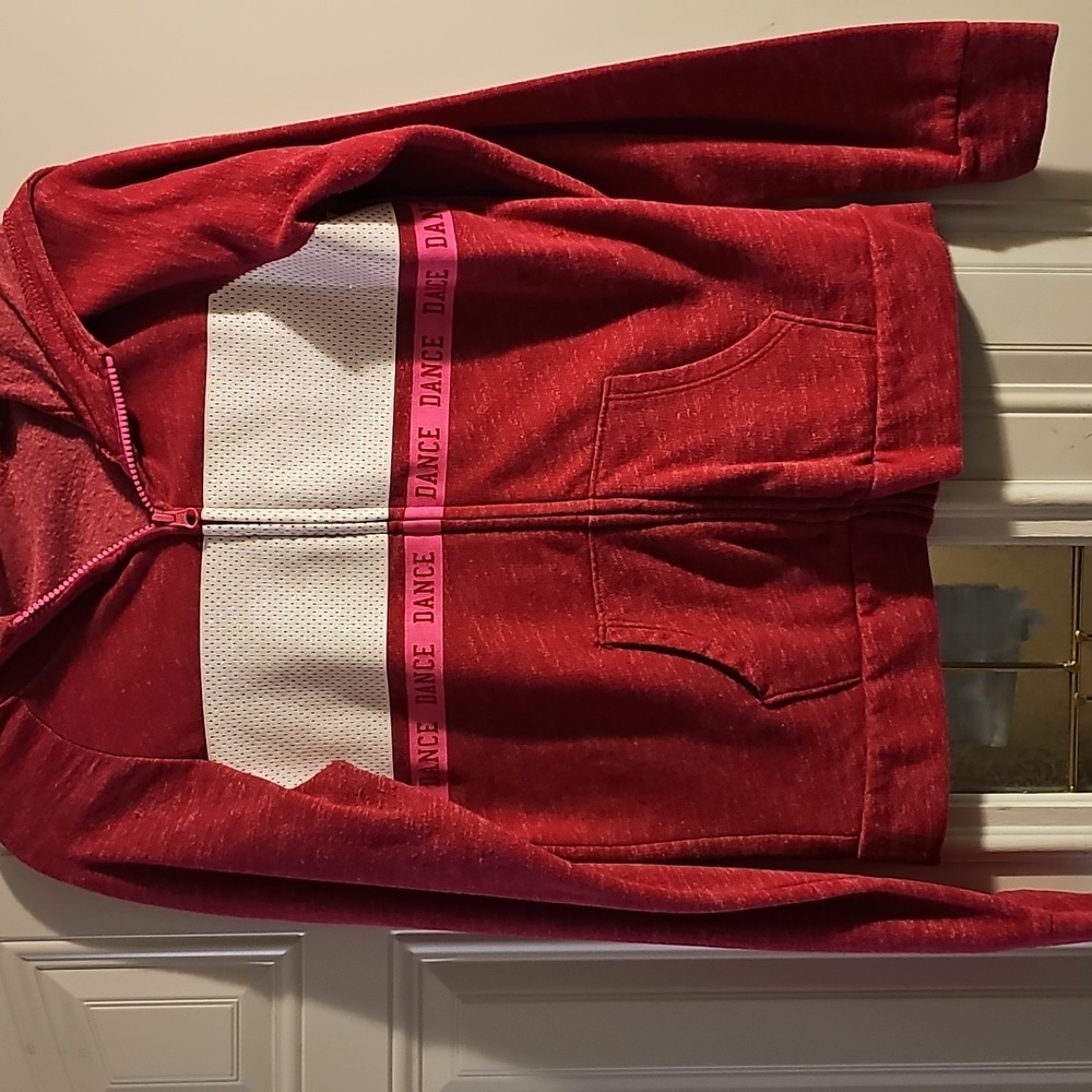 Danskin Pink and Red Fleece Jacket